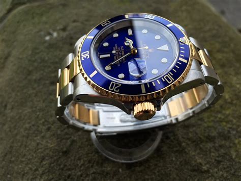 rolex gold watch with blue dial|rolex watch submariner blue.